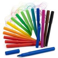 SHEDS AND FENCE LTD 10 Fine Tip Fibre Colour Pens Set Fine Point Ink Markers For Artists