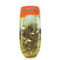 X-HOOKS Picture Hooks No 1 Brass Plated 50pk