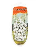 X-HOOKS Hard Wall Hooks Small White Nylon 40pk