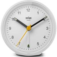 Braun Classic Analogue Alarm Clock in White