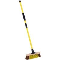 Charles Bentley BULLDOZER PRO Heavy Duty 11" Dual Fill Broom with Telescopic Handle in Yellow