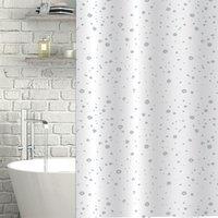 Showerdrape Droplets White Shower Curtain