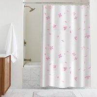 Showerdrape Sakura White & Pink Shower Curtain