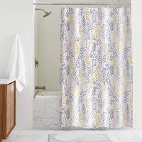 Showerdrape Fernland Grey & Yellow Shower Curtain