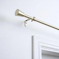 OHS Curtain Pole Extendable 16mm Metal Finnials Trumpet End Rod 70-120cm in Bronze | Size: 120 cm