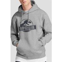 NBCU Jurassic Park Mono Chinese Logo Hoodie, Athletic Heather in Light Grey | Size: Medium