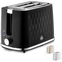 Swan Hexton 900W 2 Slice Toaster in Black
