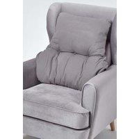 Homescapes Cotton Back Support Cushion in Charcoal
