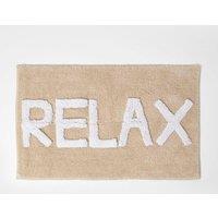 Homescapes Relax Bath Mat 100% Cotton, 50 x 80 cm in Natural
