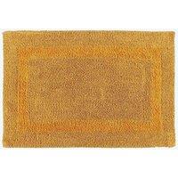 Homescapes Luxury Bath Mat Reversible 100% Cotton 1600GSM, 50 x 80cm, Extra Soft in Mustard | Size: 50 x 80 cm