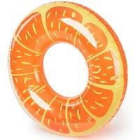 Splash Inflatable Orange Swim Ring 90cm Pool Float for Adults & Teens Durable PVC Supports 80kg