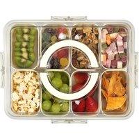 LIVIVO Airtight Snack Storage Container with 8 Removable Trays in Beige