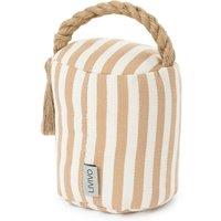 LIVIVO Weighted Door Stopper Boho Chic Striped Design 1.5kg with Hemp Handle in Brown
