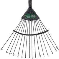 BARGAINS-GALORE 16 Tooth Lawn Rake Replacement Head Garden Tool Multi Purpose Cleaning in Black