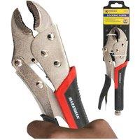 BARGAINS-GALORE 10' Heavy Duty Locking Plier Curved Mole Self Pliers Comfort Grip DIY