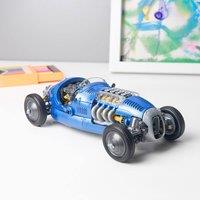 Menkind Vintage Racer With Functional V8 Engine Construction Kit in Blue