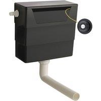 Balterley Universal Dual Flush with Traditional Push Button - Matt Black/Black in Black