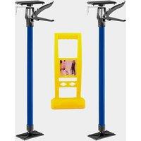 ATEK Set of 2 Drywall Plasterboard Support Props 115-240CM Adjustable Telescopic Acrow Bulider Plywood Board Glass Lifter Carrier in Blue