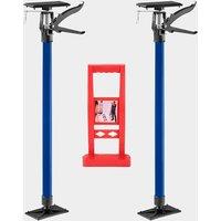 ATEK Set of 2 Drywall Plasterboard Support Props 115-240CM Adjustable Telescopic Acrow Bulider Plywood Board Glass Lifter Carrier in Blue