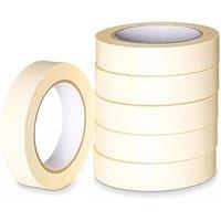 ATEK Masking Tape 24mm x 50m Strong Adhesive Painter's Tape for Multi Surface Use - Easy Removal No Residue Decorating Tape for Walls in Cream