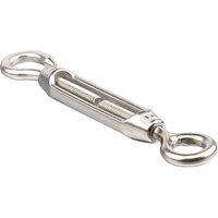 Neel Blue Turnbuckle Wire Tensioner M12 Rope Strainer Stainless Steel Hook in Silver