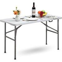 Crystals Catering Camping Heavy Duty Folding Trestle Table Picnic BBQ Party in White | Size: 6ft