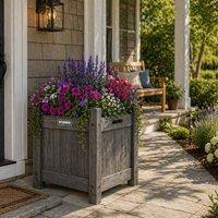 Marco Paul Small Wooden Garden Planter - Grey