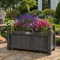 Marco Paul Grey Wooden Garden Planter with PE Liner - Medium