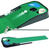 Longridge Putt N Hazzard Putting Mat (With Ball Return Tray) in Green