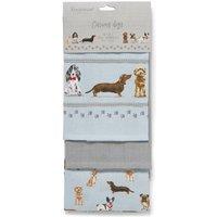 Cooksmart Curious Dogs Tea Towel 3pk Pack
