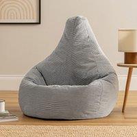 icon Dalton Medium Bean bag, Corduroy in Light Grey
