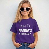 60 SECOND MAKEOVER Today I'm Nanna's Problem T-Shirt in Purple | Size: 14-15 Years