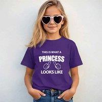 60 SECOND MAKEOVER This Is What A Princess Looks Like T-Shirt in Purple | Size: 14-15 Years