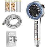 Nordara 4 Modes High Water Pressure Handheld Bath Sprayer With 1.5m Water Pipe in Silver | Size: 45 cm width x 75 cm drop
