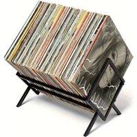 Nordara Black Metal Vinyl Record Storage Display Rack Holds