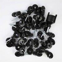 Nordara 100 PCS ScrewIn Ring Insulators Electric Fencing Wire in Black | Size: 10000mm x 520mm