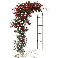 Nordara 2M Metal Garden Arch Climbing Plant Support Trellis Frame in Green | Size: 100 cm x 100 cm