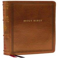 Thomas Nelson NKJV Large Print Reference Bible, Brown Leathersoft, Red Letter