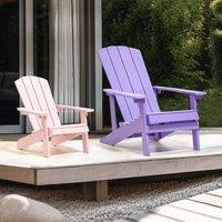 Wyld and Coco Kids Outdoor Chair Pink - Weatherproof Plastic Wood Matt Finish