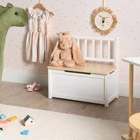 Wyld and Coco Kids Storage Bench White Pine with Soft-Close Lid