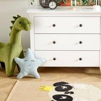 Wyld and Coco Panda Kids Area Rug Beige 80 x 150 cm Low Pile | Size: 80 cm x 150 cm