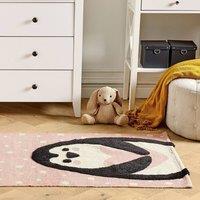 Wyld and Coco Pink Penguin Kids Area Rug 80 x 150 cm Low Pile | Size: 80 cm x 150 cm