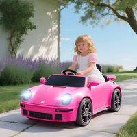 AIYAPLAY Battery Powered Kids Electric Car with Remote Control in Pink