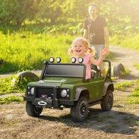 AIYAPLAY Kids Ride On Car, 12V Battery-Powered Electric Car with Remote in Dark Green