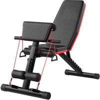 Nordara 7 Level Adjustable Foldable Dumbbell Bench Home Fitness in Black | Size: 0-3 m