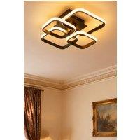 Living and Home Contemporary LED Light-adjusted Semi Flush Ceiling Light in Black