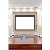 Living and Home 72" Electric Projection Screen With Remote Control in White