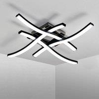 Pheashine Modern LED Ceiling Light, Strip 36cm, White Light 6500K Indoor use 24W in Black