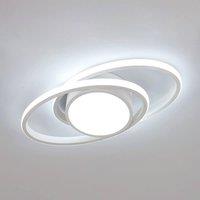 Pheashine Modern White Double-Ring LED Ceiling Light 39W 6500K 38.5cm
