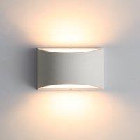 Pheashine Modern White Plaster Wall Sconce 7W Warm White 3000K G9